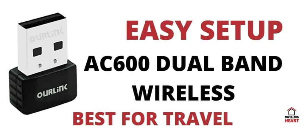 Best for Travel: OURLiNK 600Mbps AC600 Dual Band USB Wi-Fi Dongle - Best Budget USB WIFI Adapter - Best Budget USB WIFI Adapter