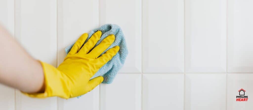 Wipe With Rag  - Bathroom Cleaning Checklist, Dwelling Heart