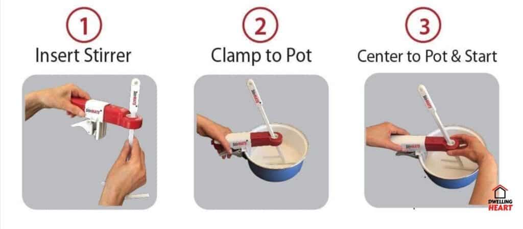 easy to use Automatic Pot Stirrer With 3 Variable Speed