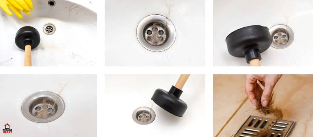 How to remove hair from a sink drain - Dwelling Heart